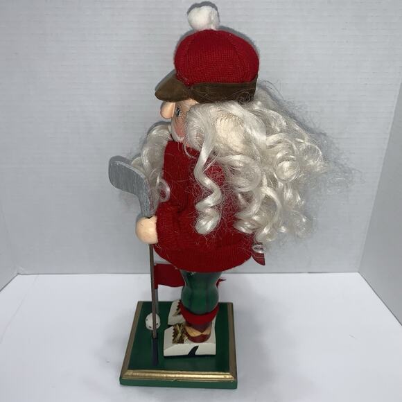 Vintage Rare Nutcracker Golfer Santa Carrying Bag & Club - Picture 5 of 16